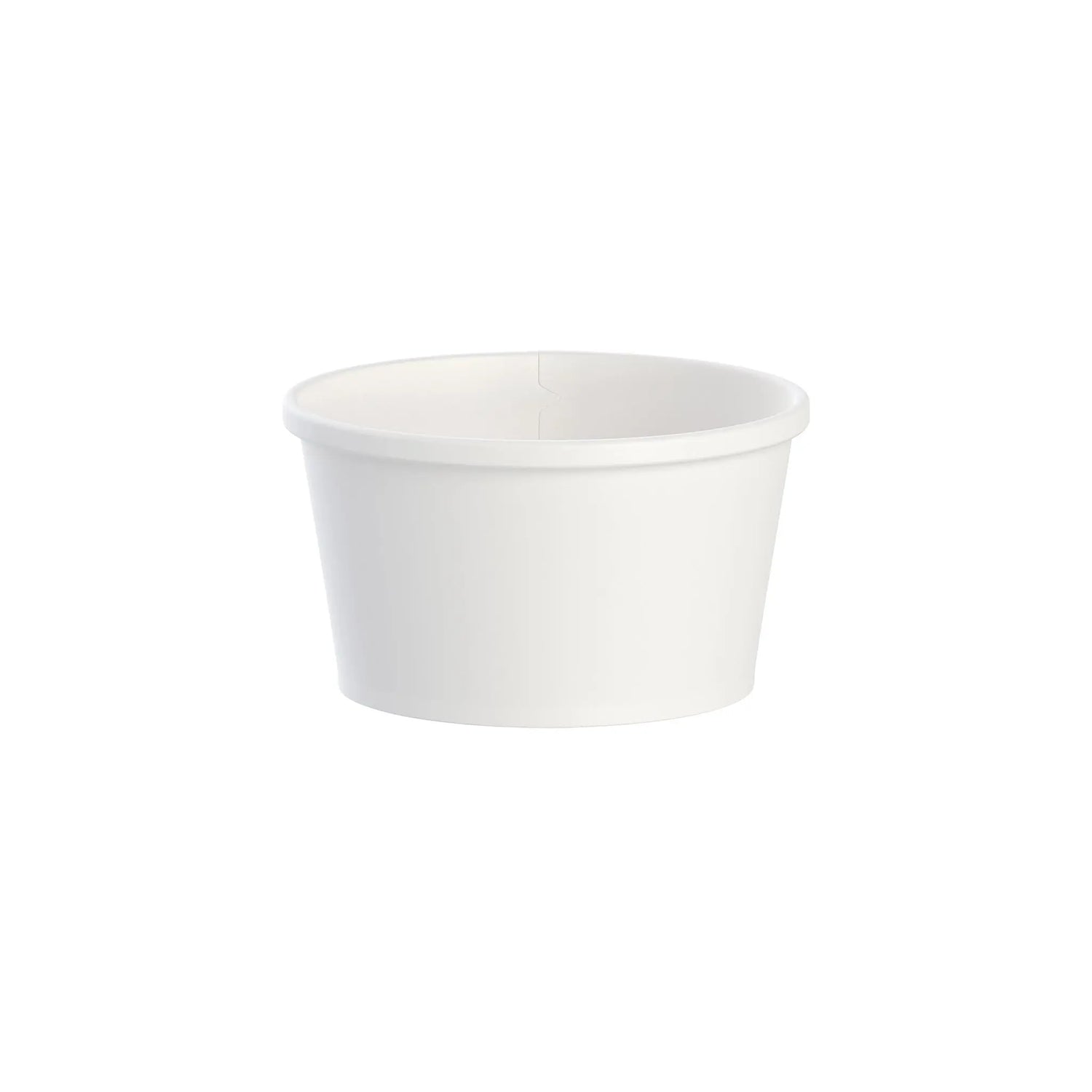 Dart Solo 8 oz. White Squat DSP Paper Food Container - Case of 500 - #HS4085-2050 Dart Container