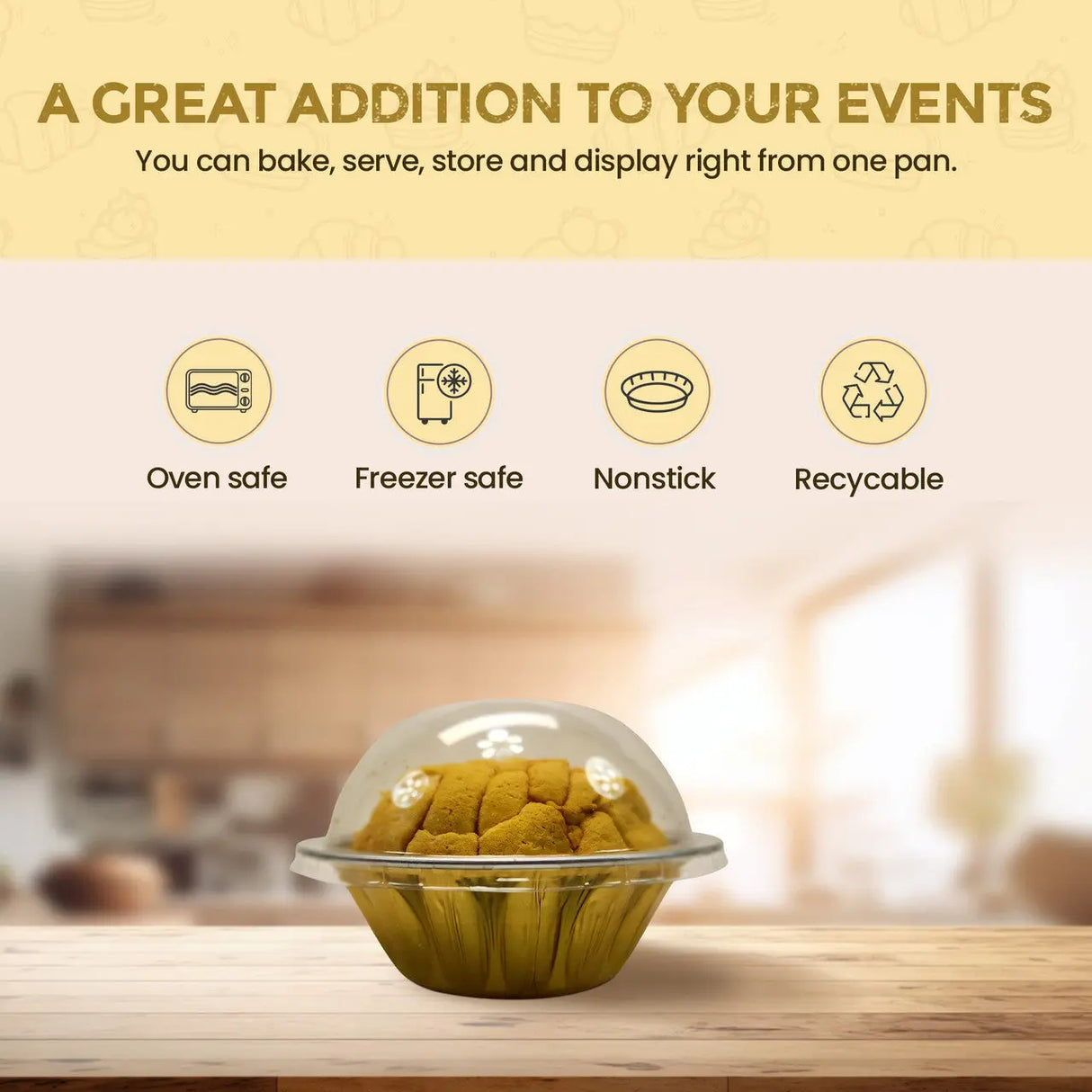 18 oz. Jumbo Disposable Aluminum Pot Pie Pan with Lid- Case of 600 -  #A57P KitchenDance