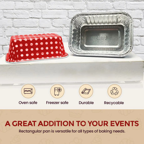Colored Aluminum Foil 6 Ounce Mini Loaf Pan - Case of 2000  #4004NL KitchenDance