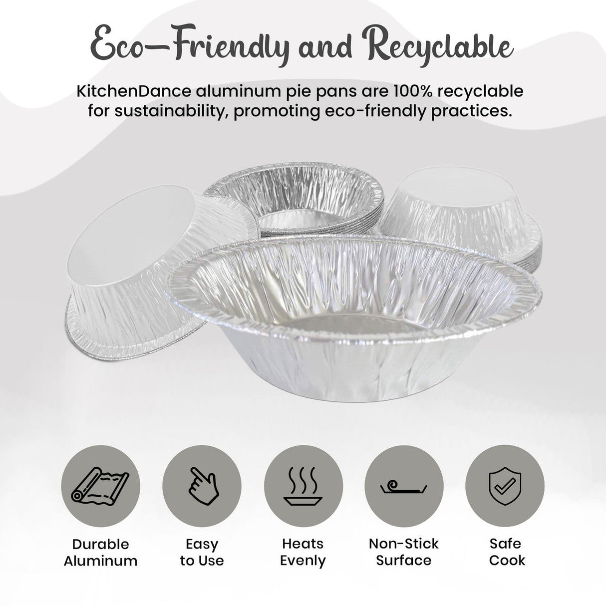 5" Disposable 8 oz. Individual Size Foil Tart /Pie Pan Case of 1000 - #501NL Superior Aluminum