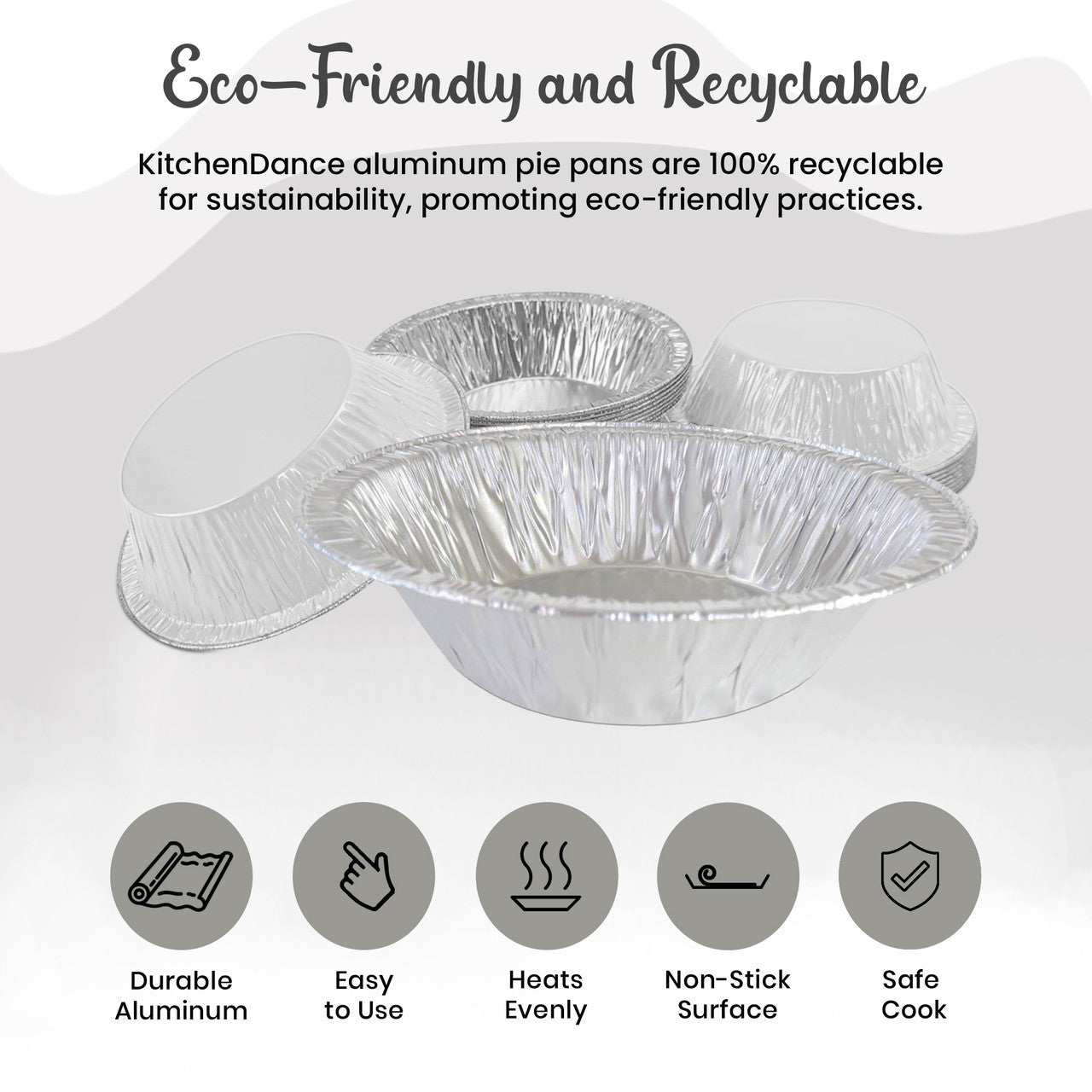 5" Disposable 8 oz. Individual Size Foil Tart /Pie Pan Case of 1000 - #501NL Superior Aluminum