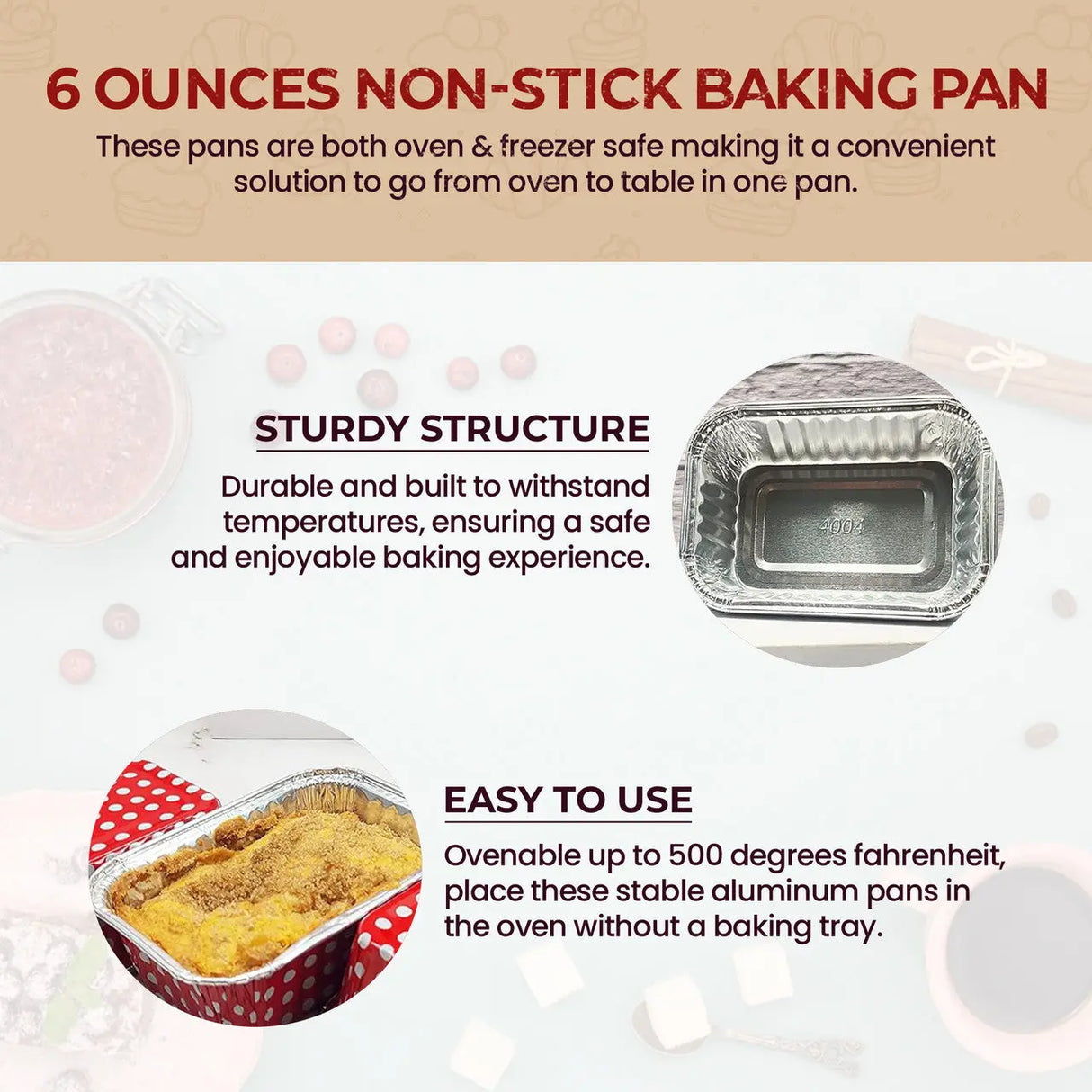 Colored Aluminum Foil 6 Ounce Mini Loaf Pan - Case of 2000  #4004NL KitchenDance