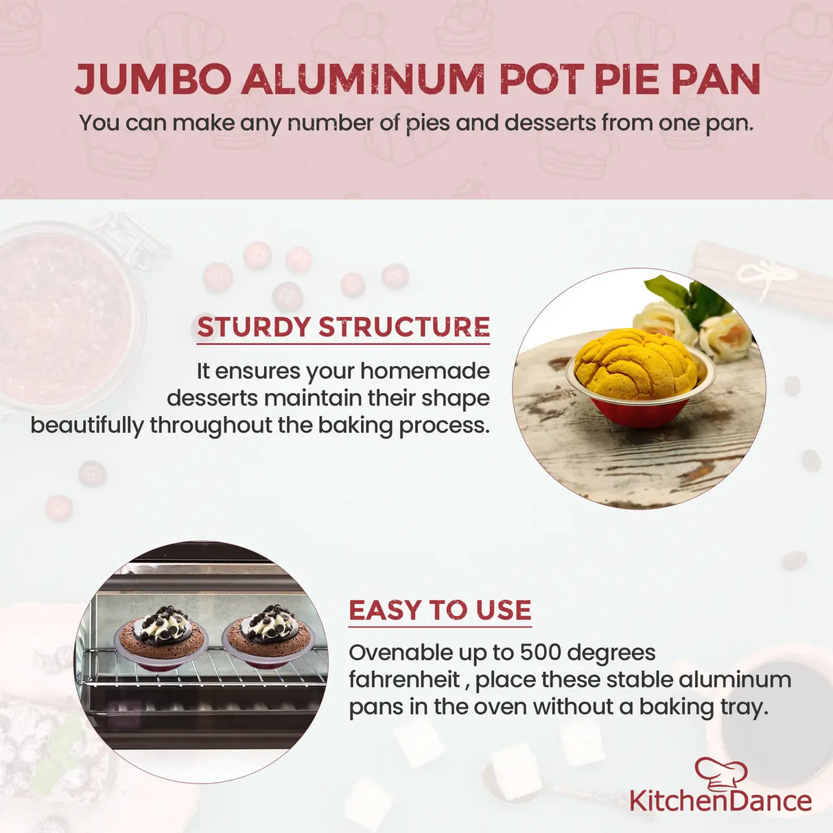 18 oz. Jumbo Disposable Aluminum Pot Pie Pan - Case of 600 -  #A57NL KitchenDance