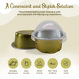 2 oz. Disposable Aluminum Colored Foil Cups with Lids Case of 2000- #A3P KitchenDance