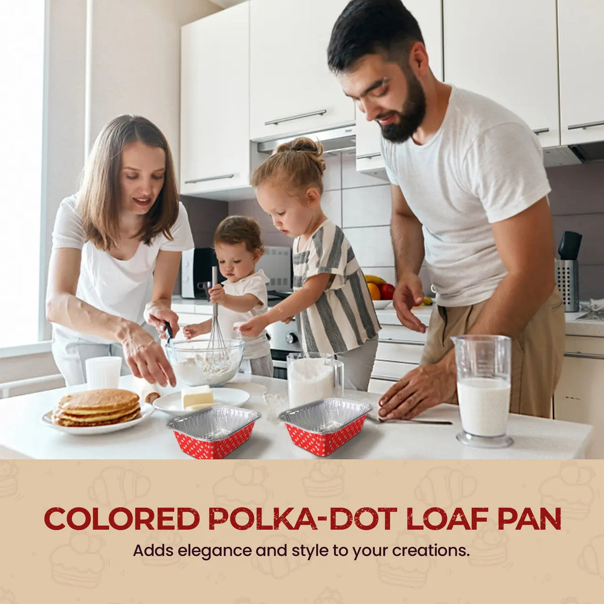 Colored Aluminum Foil 6 Ounce Mini Loaf Pan - Case of 2000  #4004NL KitchenDance