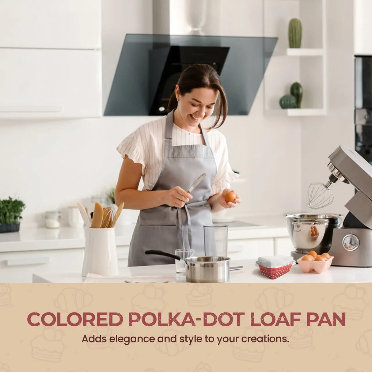 6  oz. Mini Colored Aluminum Loaf Pan w/ Lid - Case of 2000  #4004P KitchenDance