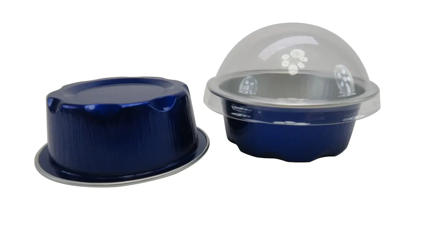 2 oz. Disposable Aluminum Colored Foil Cups with Lids Case of 2000- #A3P KitchenDance