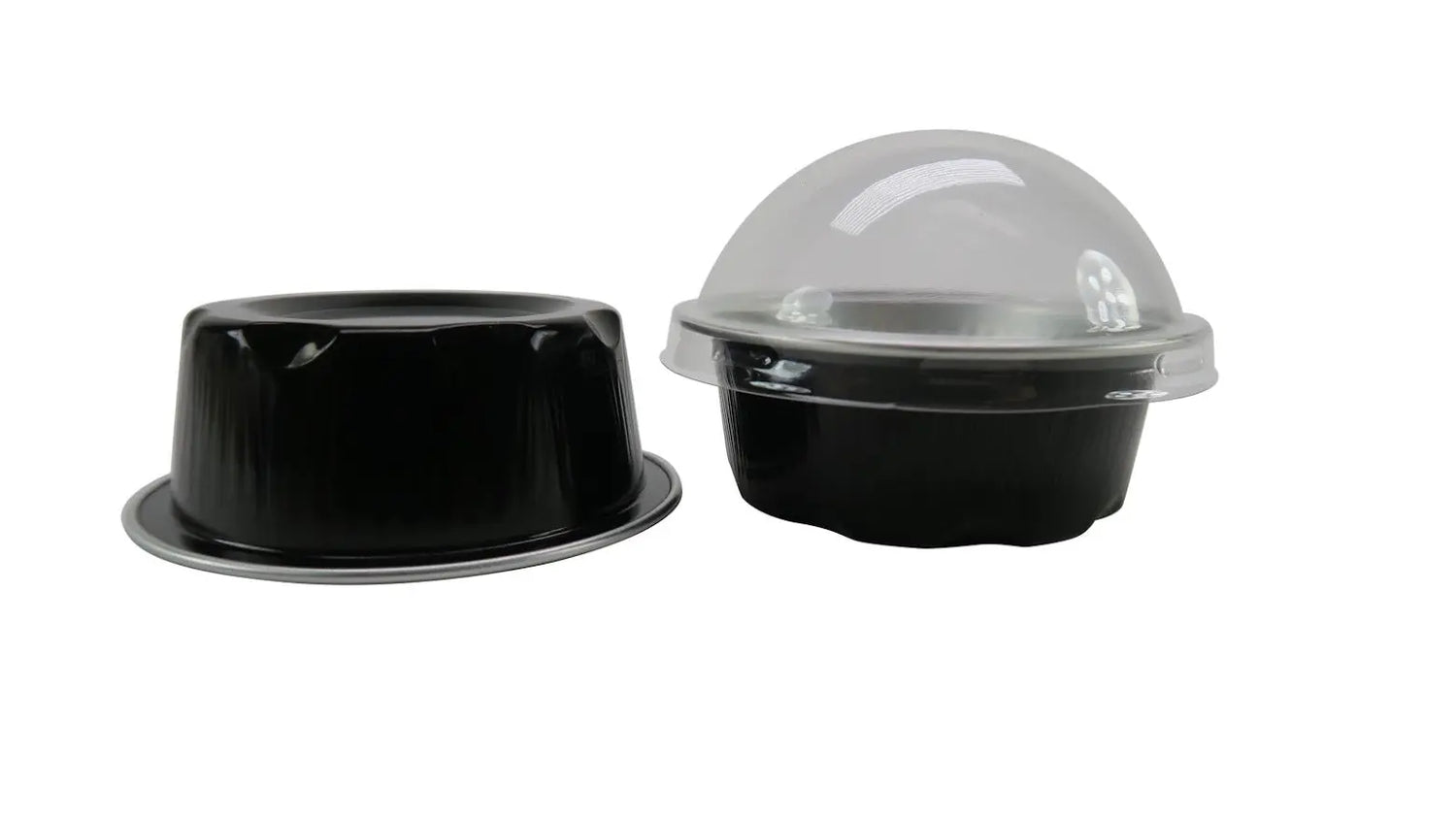2 oz. Disposable Aluminum Colored Foil Cups with Lids Case of 2000- #A3P KitchenDance