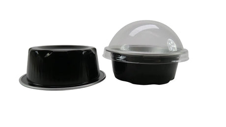 2 oz. Disposable Aluminum Colored Foil Cups with Lids Case of 2000- #A3P KitchenDance