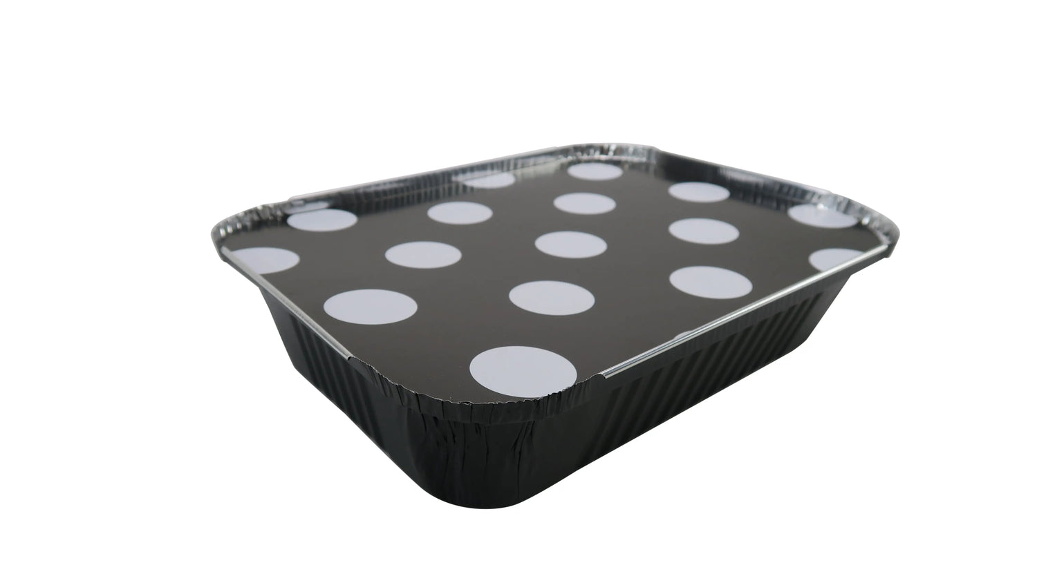 3.75 lb. Colored Carryout Foil Pan with Board Lid - Case of 500 - #3227L KitchenDance