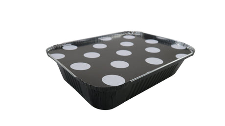 3.75 lb. Colored Carryout Foil Pan with Board Lid - Case of 500 - #3227L KitchenDance