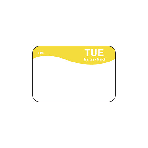 DissolveMark® Day of the Week Labels - Roll of 250 DayMark Safety Systems