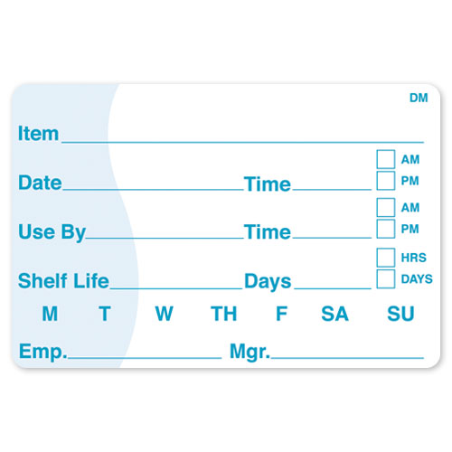 DissolveMark® 2x3 "Shelf Life/Use" By Food Labels - Roll of 250 - #IT113390 DayMark Safety Systems