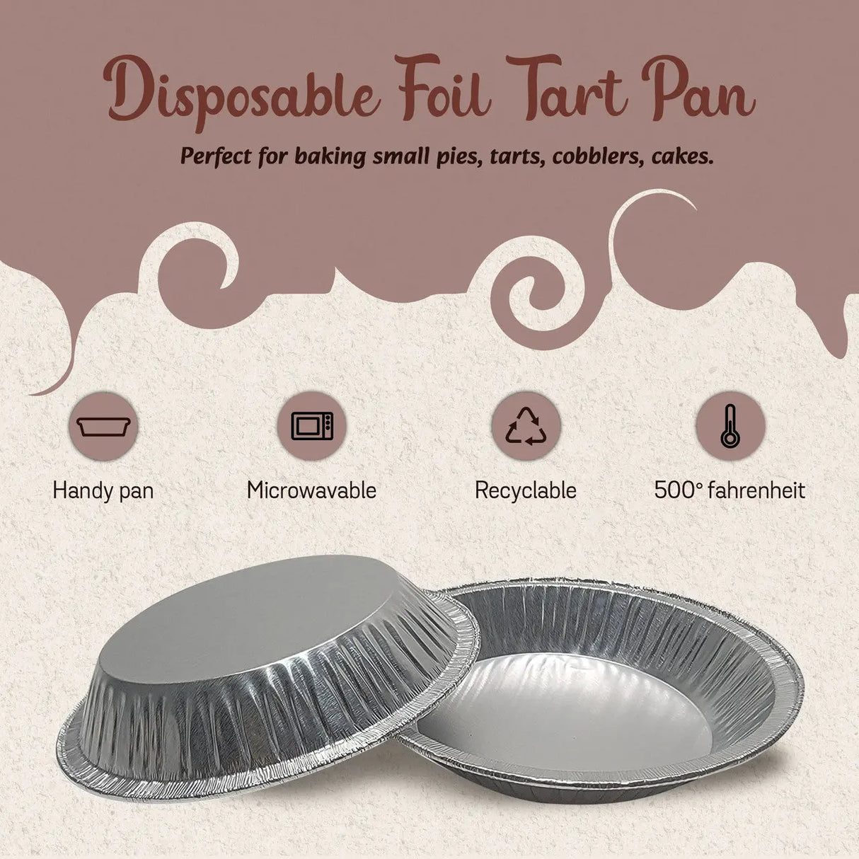4¼" Disposable Small Foil Tart Pan - Shallow - Case of 1000  #416 D & W Fine pack