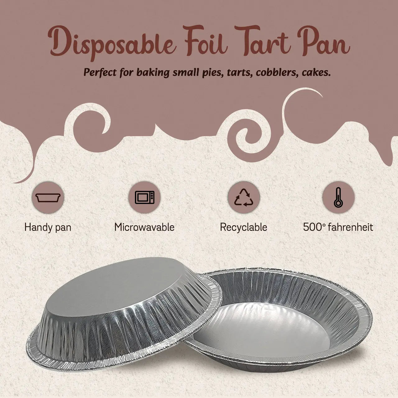 4¼" Disposable Small Foil Tart Pan - Shallow - Case of 1000  #416 D & W Fine pack