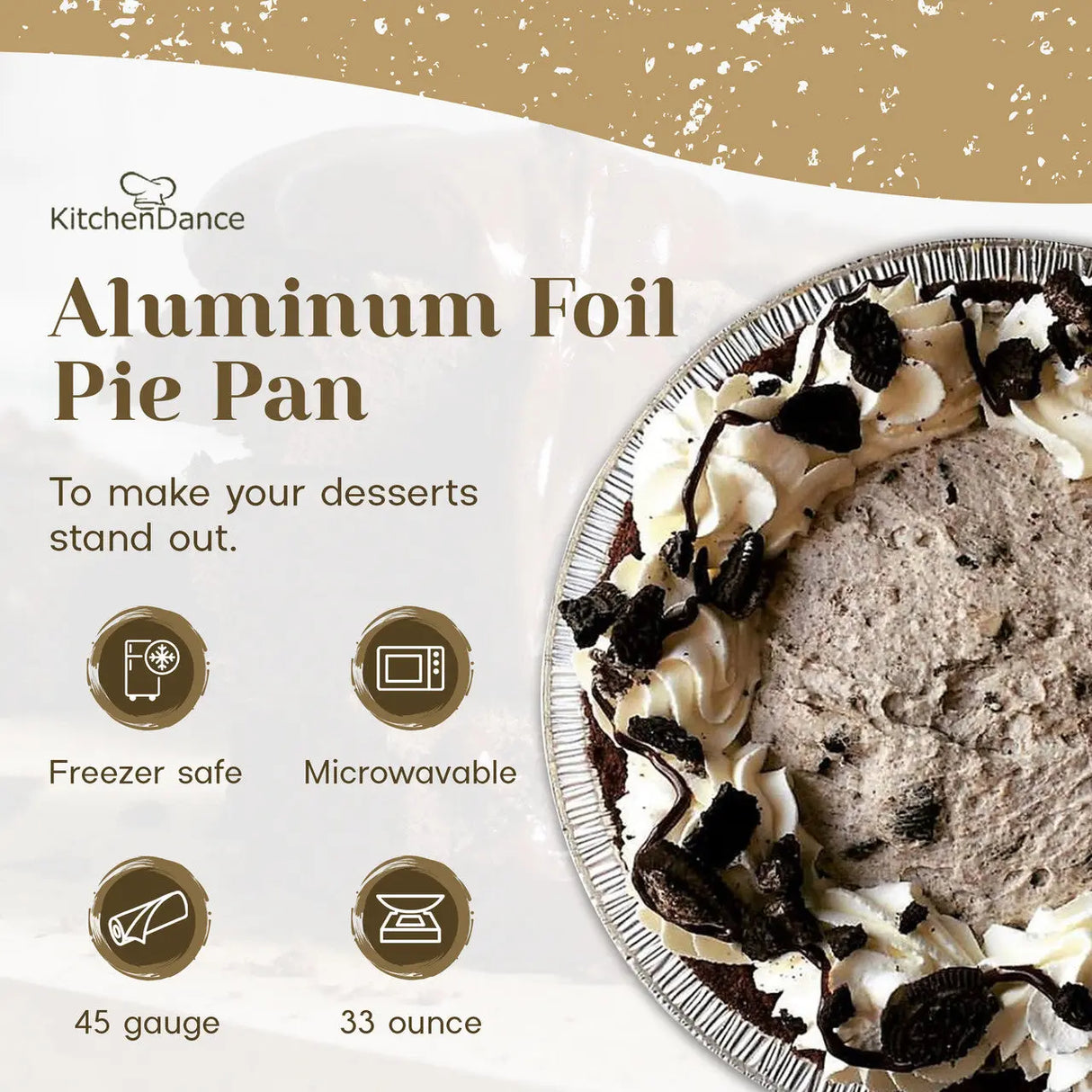 10" Disposable Aluminum Foil Pie Pan - Case of 500 #1042 D & W Fine pack