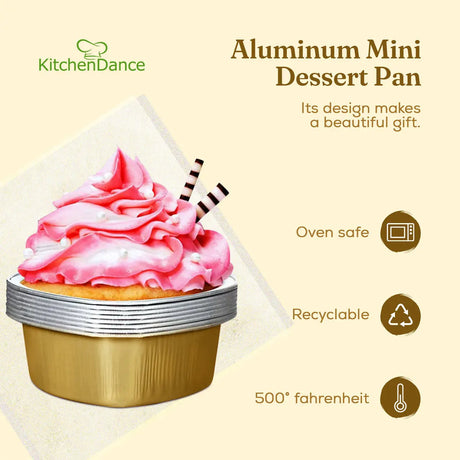 Mini Heart Shaped Foil Pan with Plastic Lid - Case of 2000 - #3055P KitchenDance