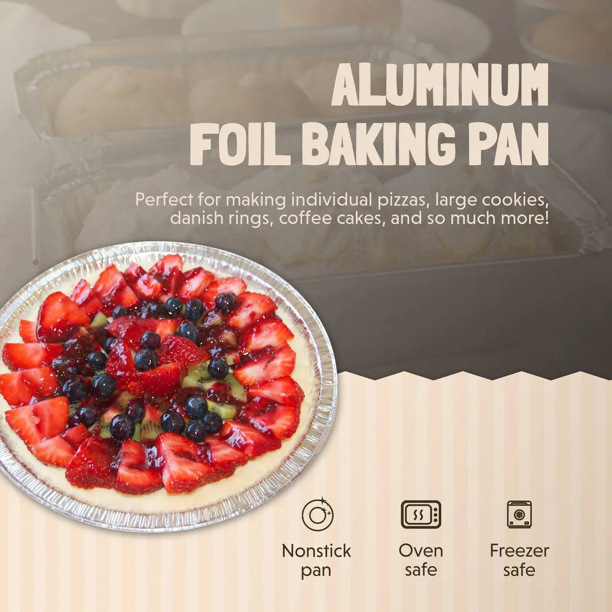 7" Individual Size Foil Pizza or Cookie Pans - Case of 250 - #WE50 D & W Fine pack