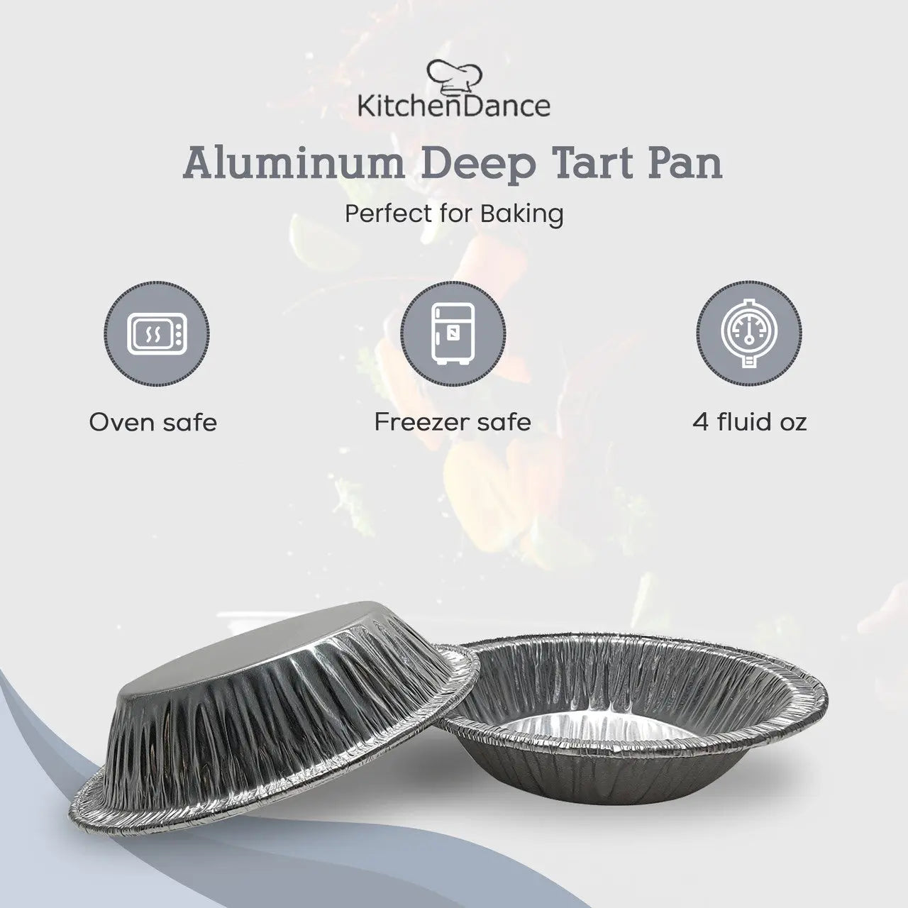 4¼" Disposable Aluminum Foil Tart Pan - Deep -Case of 1000  #425 D & W Fine pack