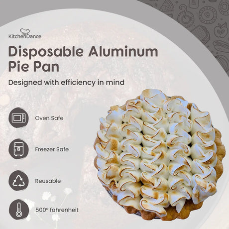 KitchenDance 10" Heavyweight Disposable Aluminum Pie pan  Case of 500 - #1070 KitchenDance