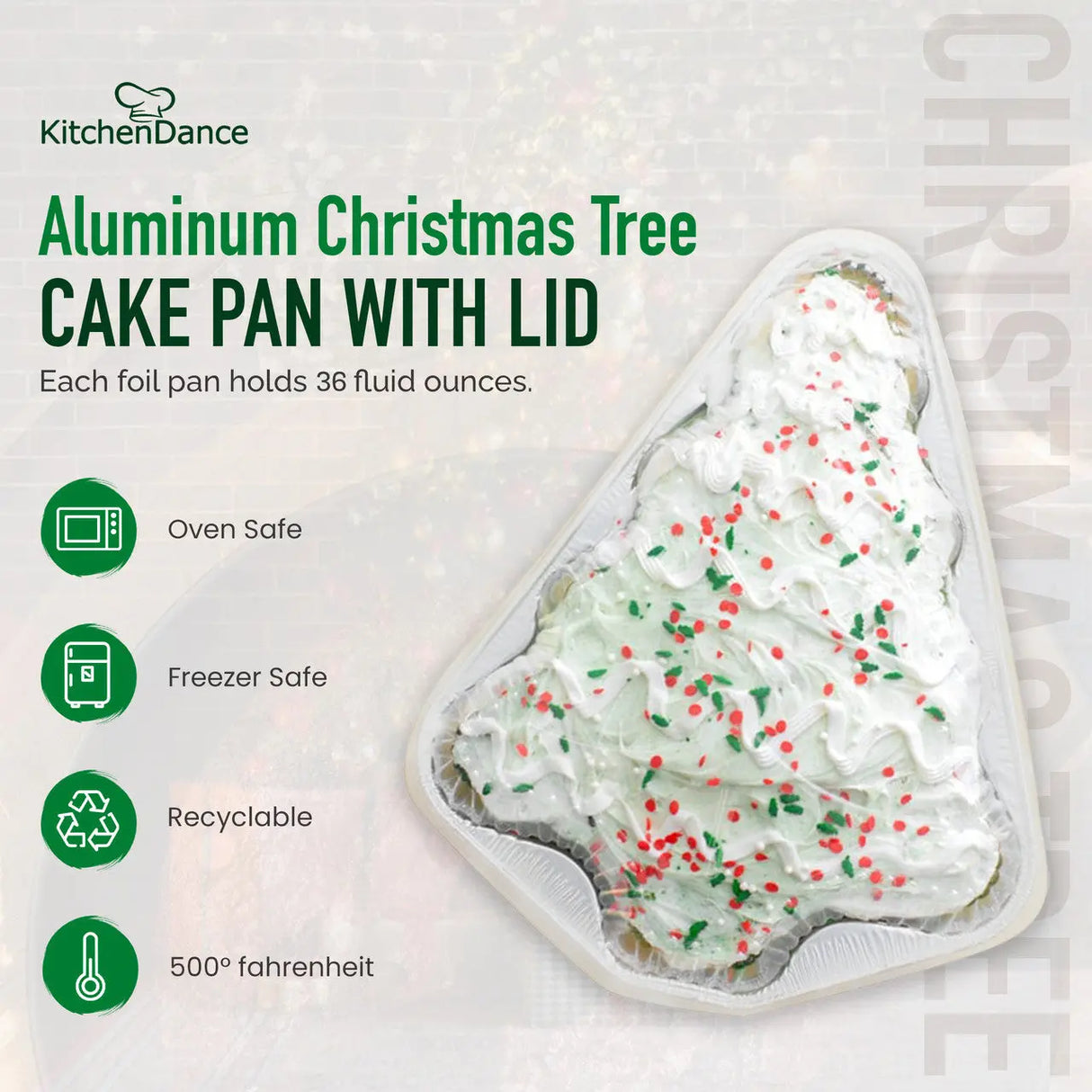 Christmas Tree Foil Pan with Plastic Dome Lid - Case of 100 - #9501XP Handi-Foil