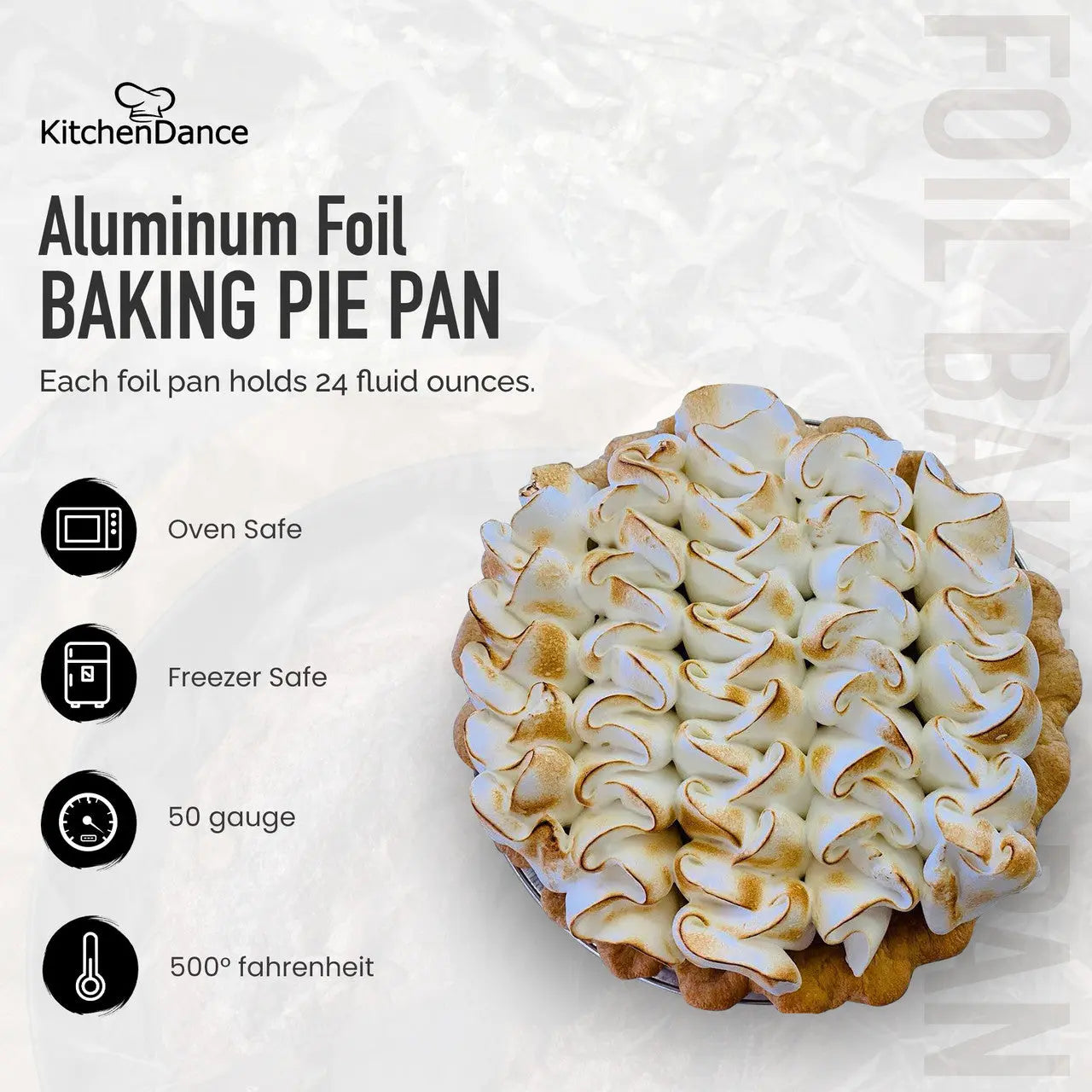 KitchenDance 9" Smoothwall Foil Pie Pan - Case of 500  #922 KitchenDance