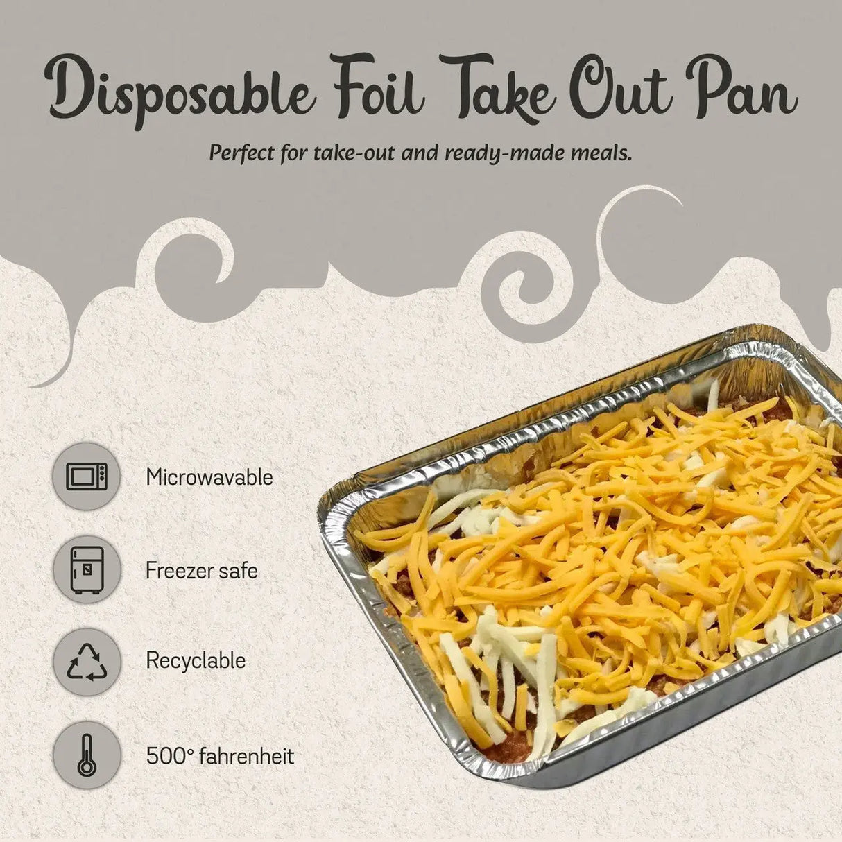 2¼ lb. Heavy Foil Carryout Pan with Board Lid - Case of 500  #6421L KitchenDance