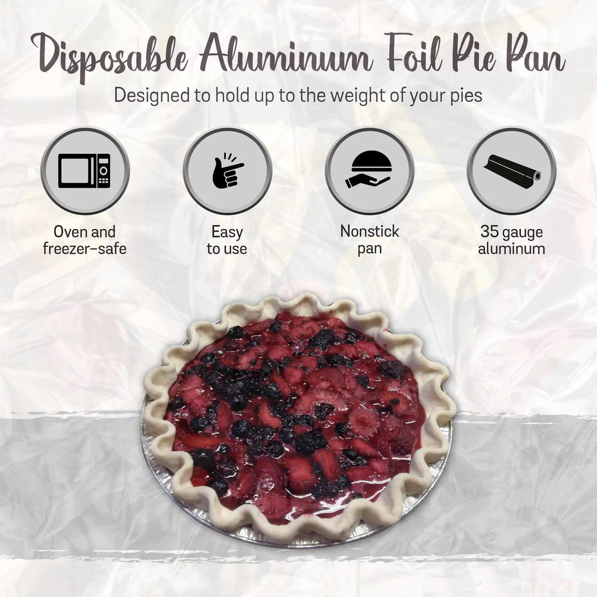 9" Disposable Aluminum Pie Pan - Medium Depth - Case of 500 - #D64 D & W Fine pack