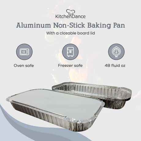 3 lb. Disposable Oblong Entrée Pan with Board Lid - Case of 500 - #110L D & W Fine pack