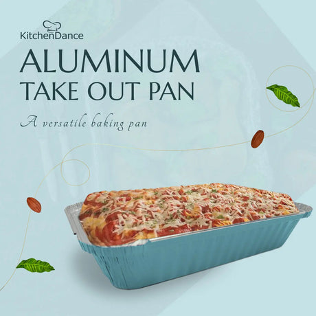1½ lb. Shallow Oblong Foil Pan w/ Plastic Lid - Case of 1000  #6417P KitchenDance