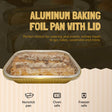 8" x 5" Colored Heavy Aluminum Entrée Pan with Lid - Case of 500 - #A67P KitchenDance
