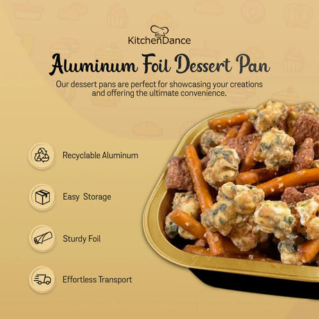 4" Square Colored Aluminum Foil Dessert Pans-  Case of 1000- #A6NL KitchenDance