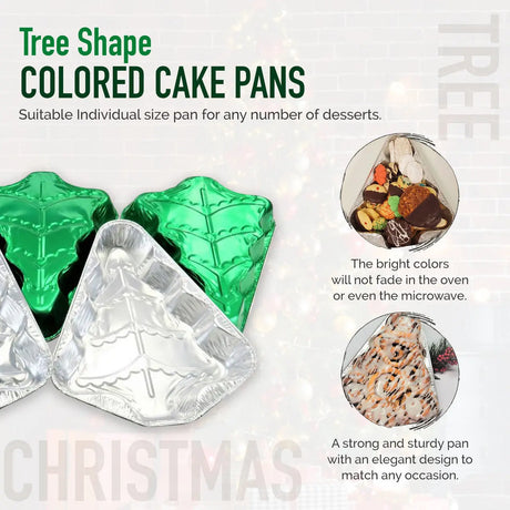 Disposable Christmas Tree Shaped Foil Baking Pan  NO lid- Case of 100 - #9501X Handi-Foil