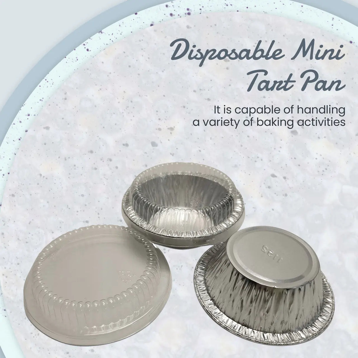4" Disposable Foil Tart or Pie Pan w/ Dome Lid - Case of 2000  #1152P KitchenDance