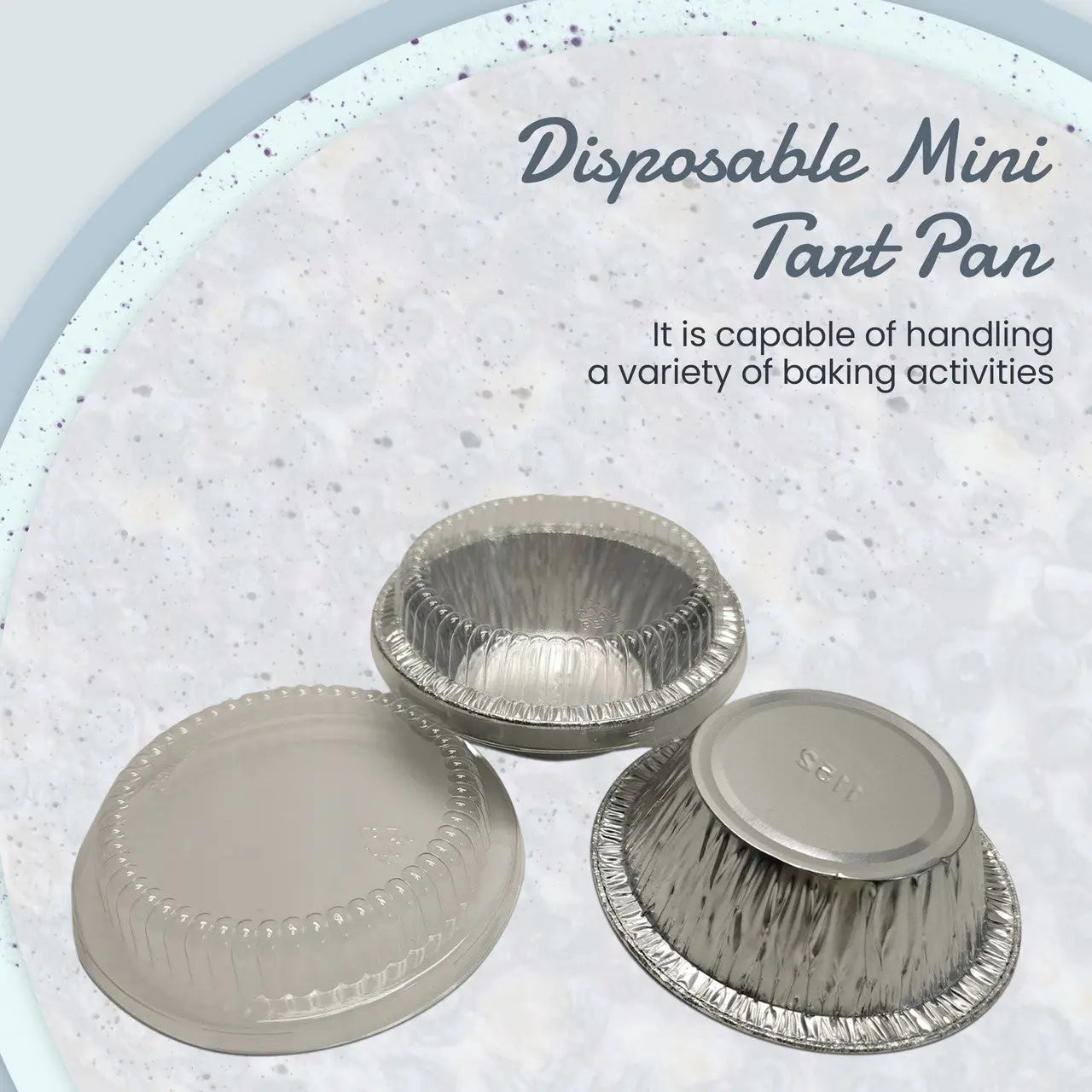 4" Disposable Foil Tart or Pie Pan w/ Dome Lid - Case of 2000  #1152P KitchenDance