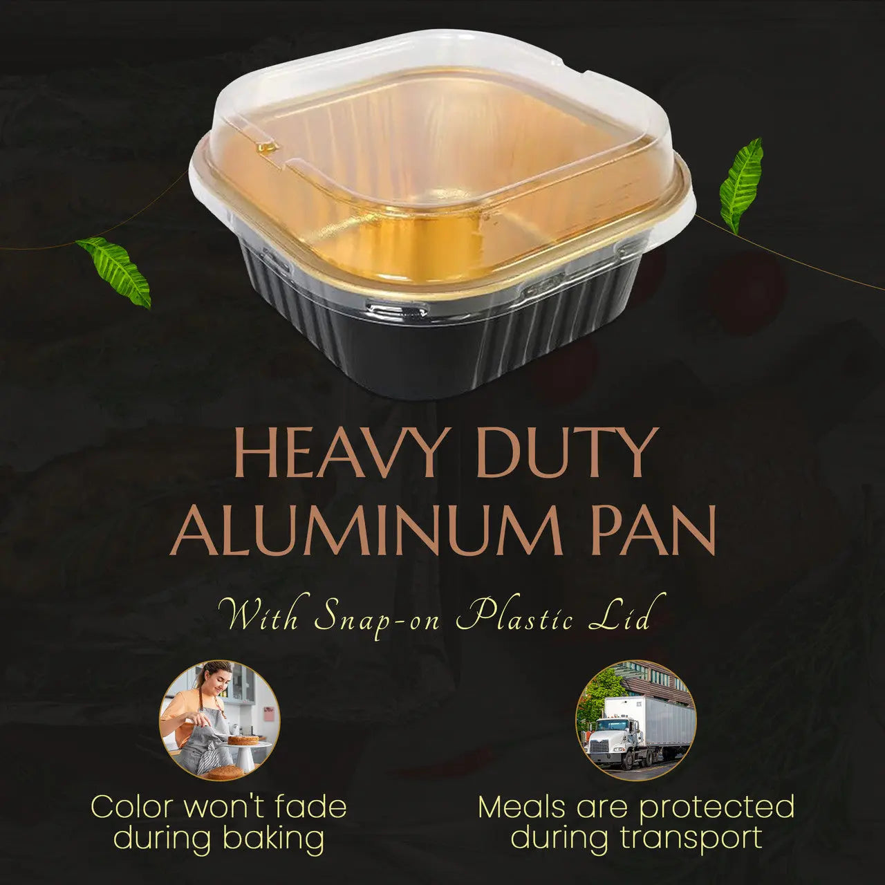 11 oz. Square Foil Cup with Snap-on Plastic Lids - Case of 1000 - #A24P KitchenDance