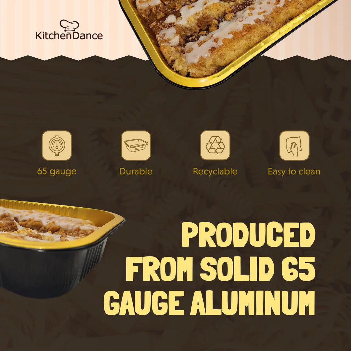 8" x 5" Colored Heavy Aluminum Entrée Pan - Case of 500 - #A67NL KitchenDance