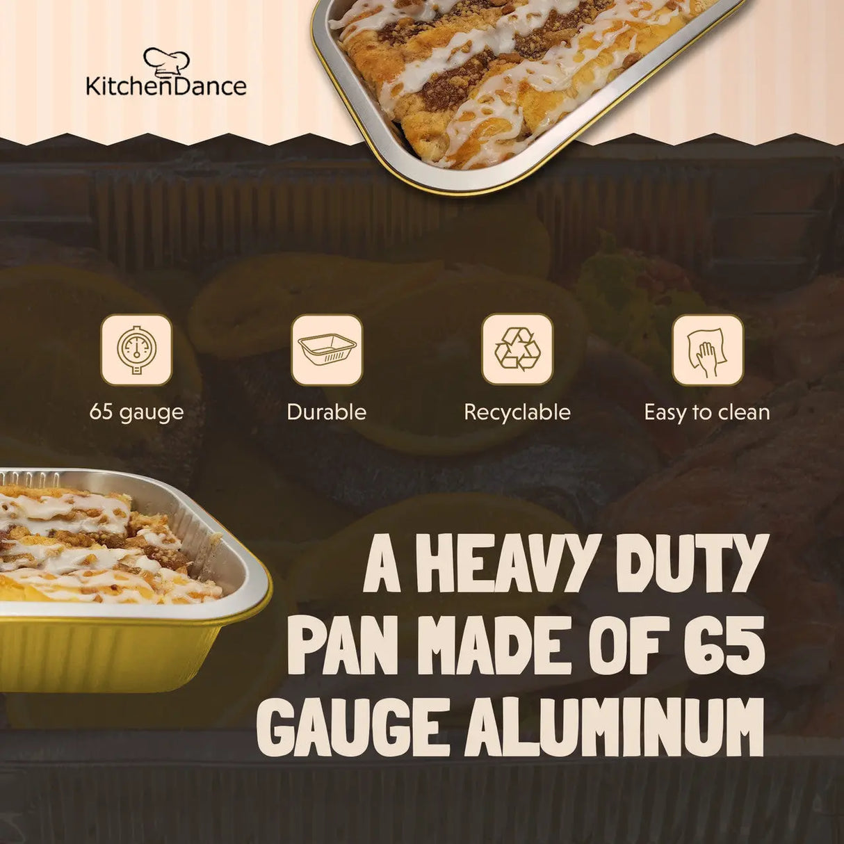 11" x  7" Colored Heavy Aluminum Entrée Pan with Snap on Dome Lid - Case of 200  #A71P KitchenDance