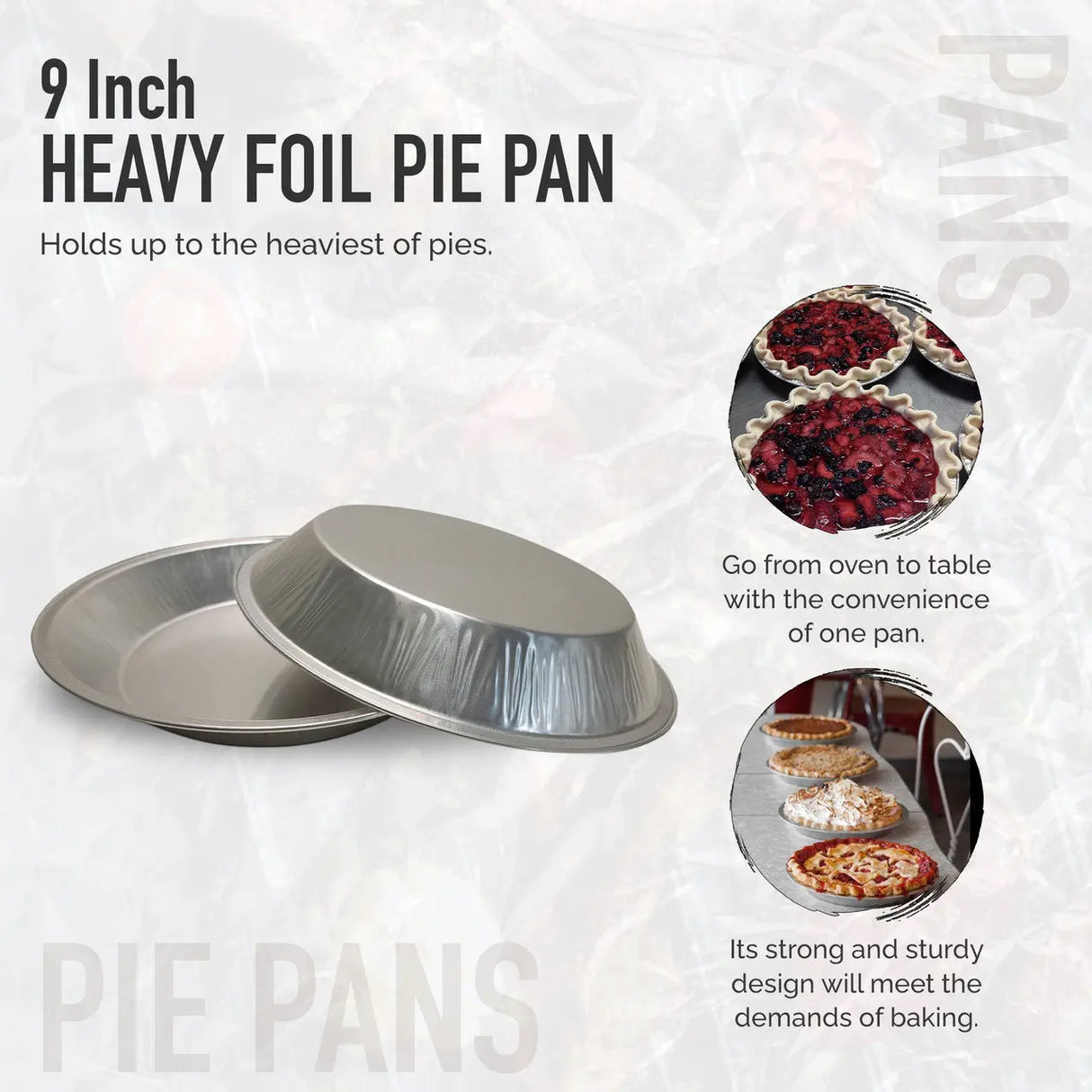 KitchenDance 9" Smoothwall Foil Pie Pan - Case of 500  #922 KitchenDance