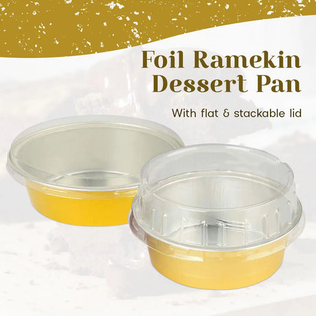 5 oz. Foil Cup with Plastic Lid  Case of 2000 - #A41P KitchenDance