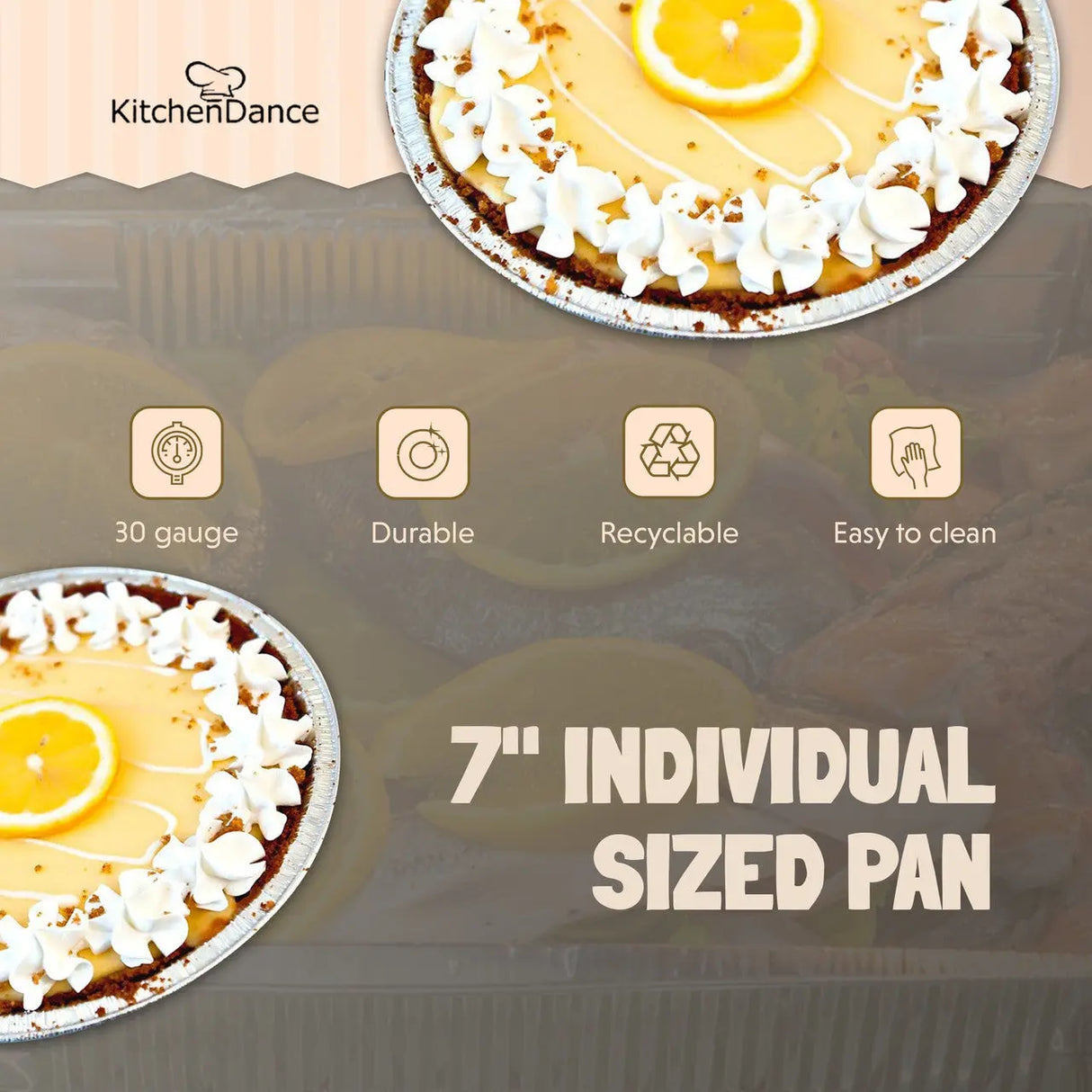 7" Individual Size Foil Pizza or Cookie Pans - Case of 250 - #WE50 D & W Fine pack