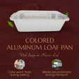 2 lb. Colored  Closable Foil Loaf Pan with Plastic Lid - Case of 1000- #1850P Aikou