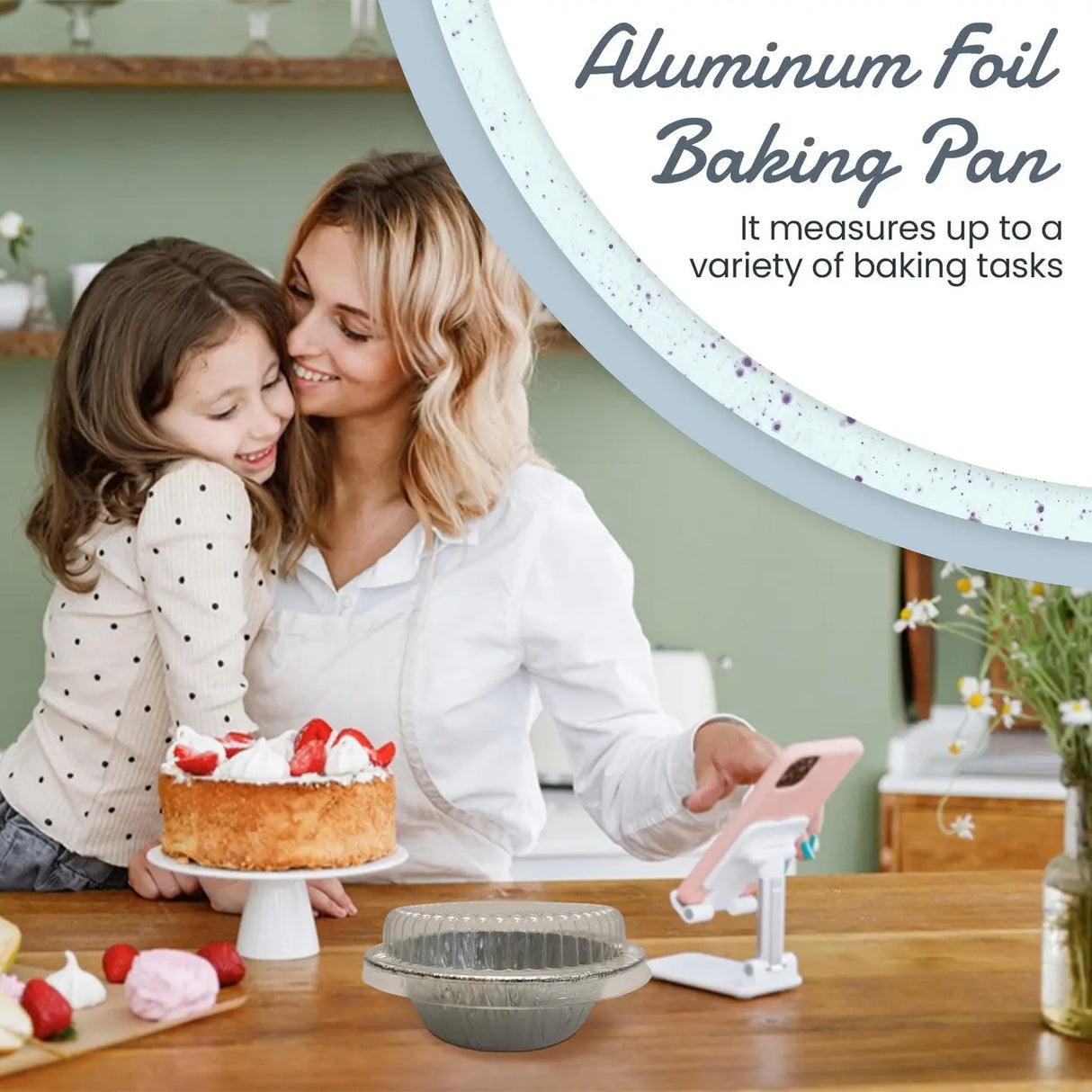 4" Disposable Foil Tart or Pie Pan w/ Dome Lid - Case of 2000  #1152P KitchenDance