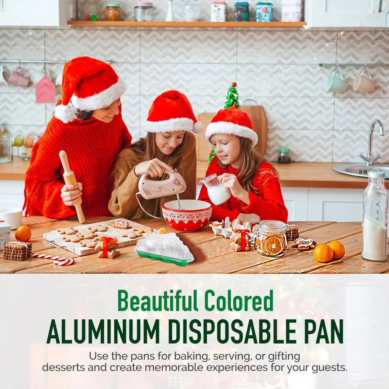 Christmas Tree Foil Pan with Plastic Dome Lid - Case of 100 - #9501XP Handi-Foil