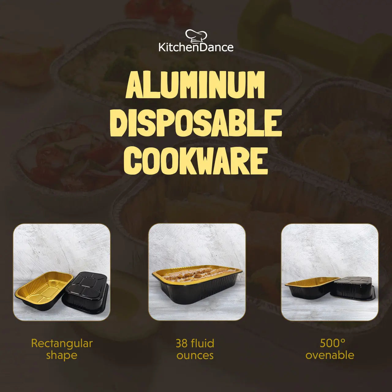 8" x 5" Colored Heavy Aluminum Entrée Pan - Case of 500 - #A67NL KitchenDance