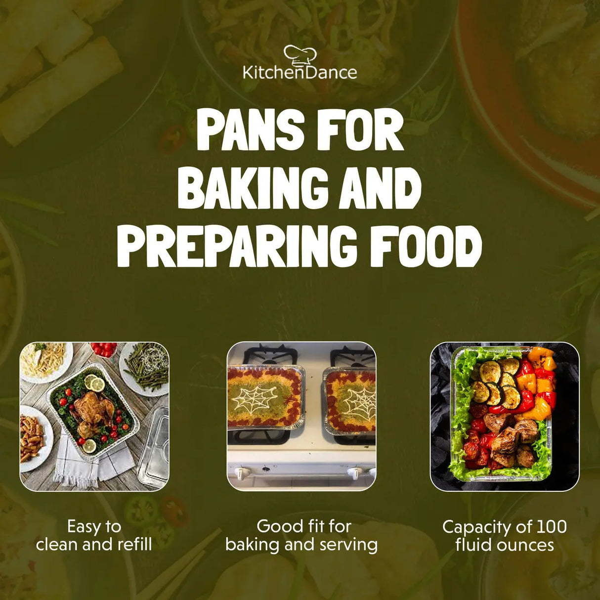 Half Size Colored Disposable Steam Table Pans - Case of 200 #53900 KitchenDance