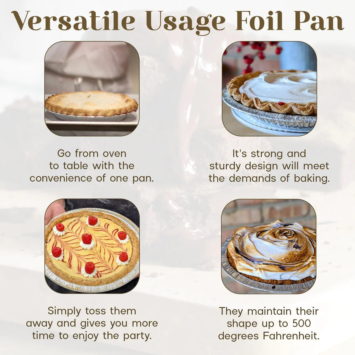 10" Disposable Aluminum Foil Pie Pan - Case of 500 #1042 D & W Fine pack