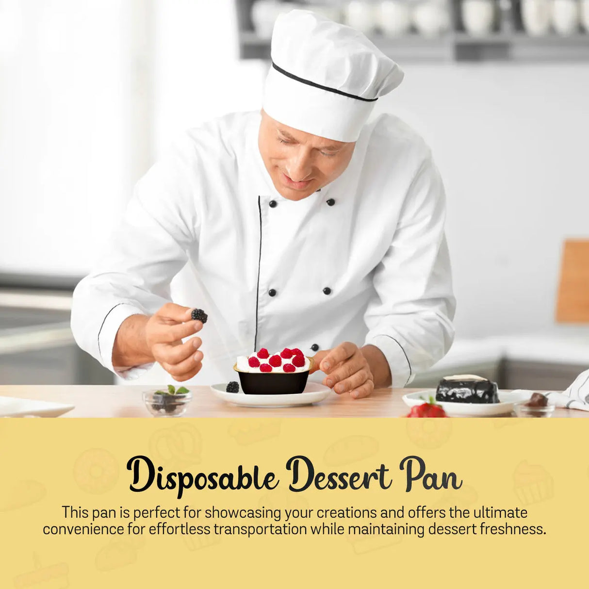 4" Square Colored Aluminum Foil Dessert Pans-  Case of 1000- #A6NL KitchenDance