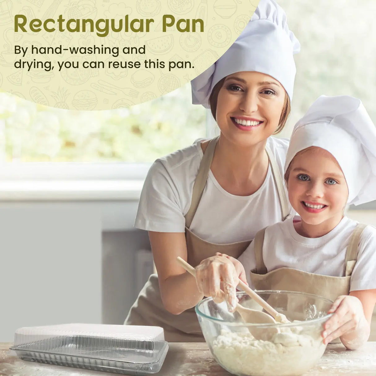 Disposable Aluminum Half Sheet Cake Pan with Plastic Lid  Case of 100 - #7300P Handi-Foil