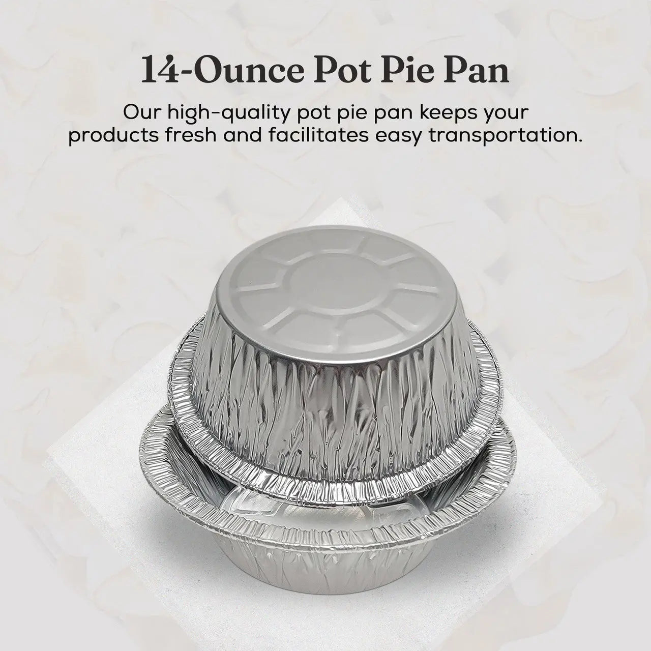5¾" Disposable Aluminum Pot Pie Pan - Extra Deep - Case of 1000 -  #2400 Durable Packaging